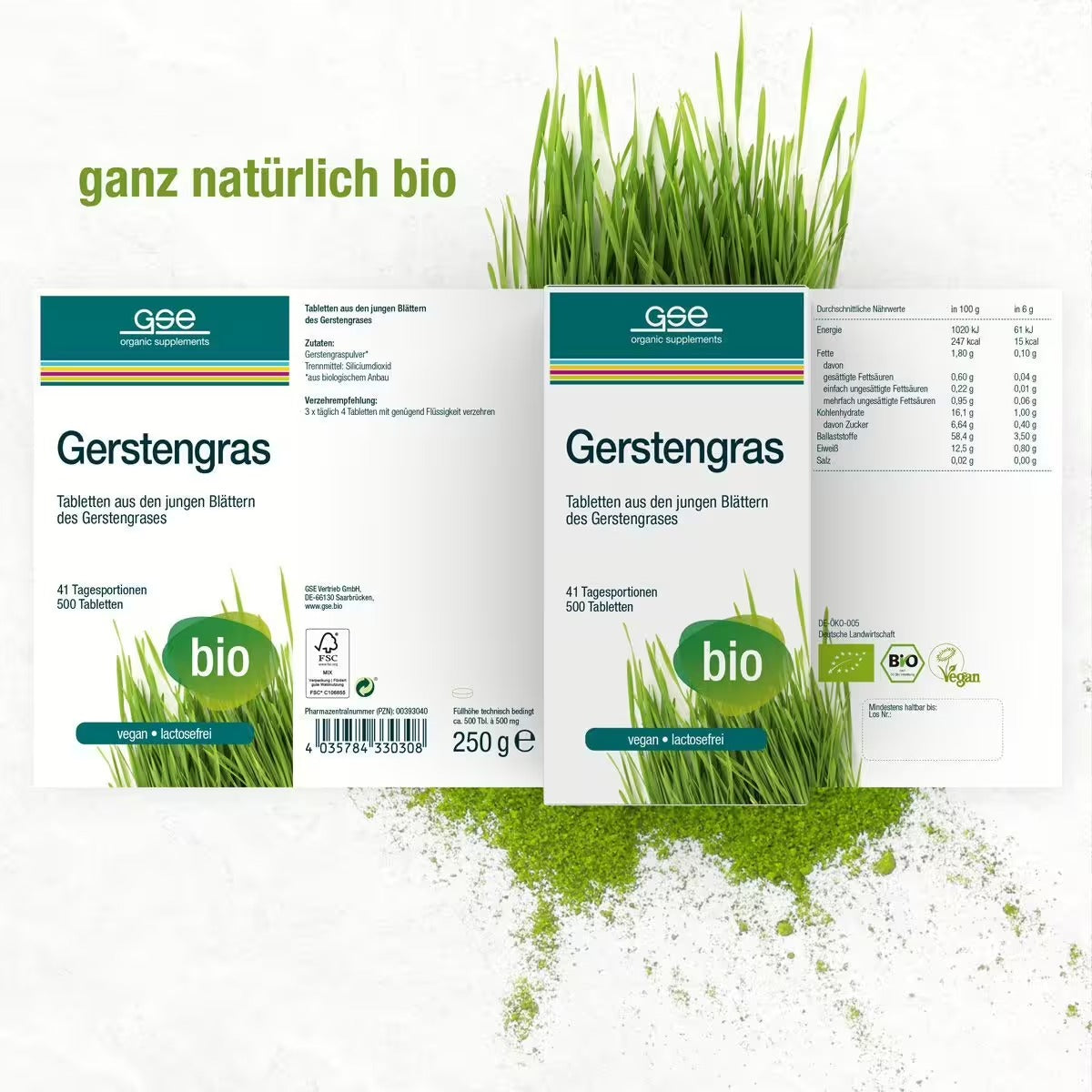 Comprimés d'herbe d'orge (bio)
