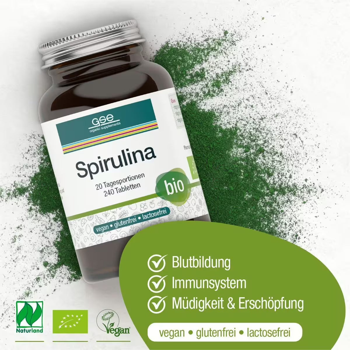 Spiruline bio Naturland (comprimés)